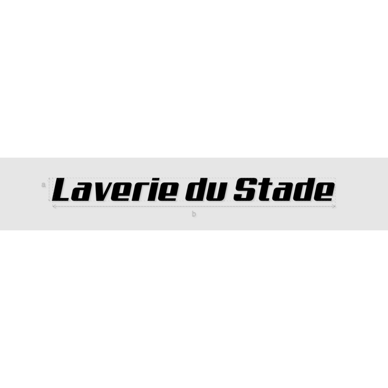 Découpe de lettres : "Laverie du Stade"
