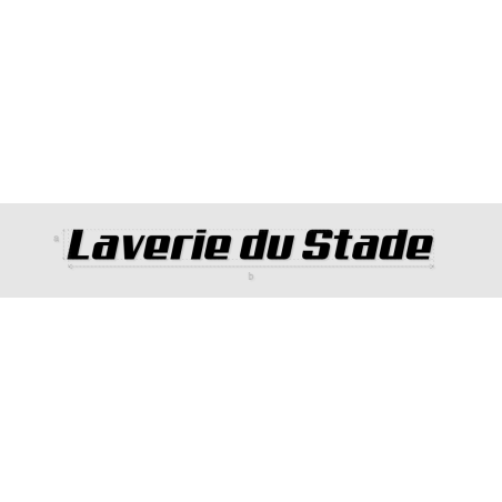 Découpe de lettres : "Laverie du Stade"