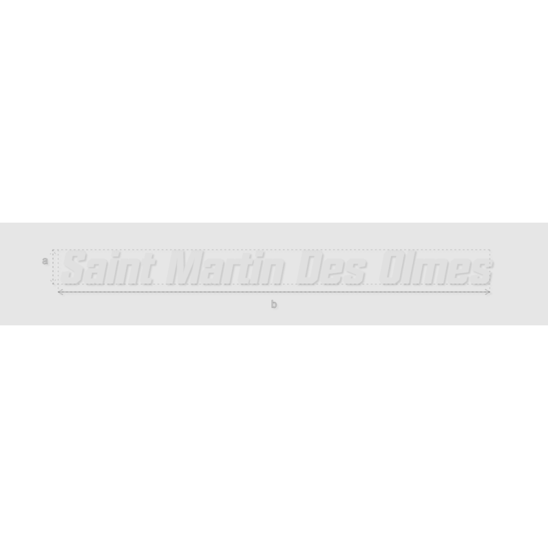 Découpe de lettres : "Saint Martin Des Olmes"