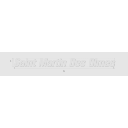 Découpe de lettres : "Saint Martin Des Olmes"