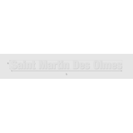 Découpe de lettres : "Saint Martin Des Olmes"