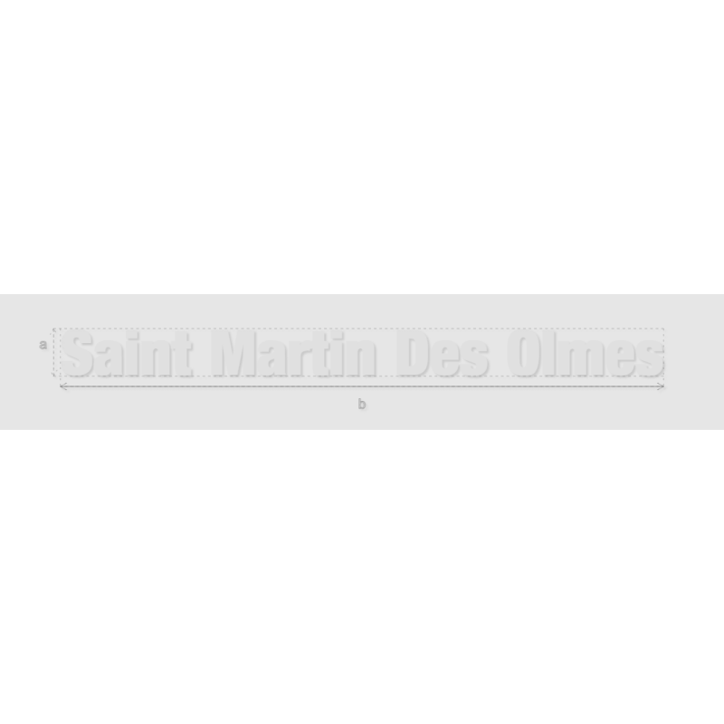 Découpe de lettres : "Saint Martin Des Olmes"