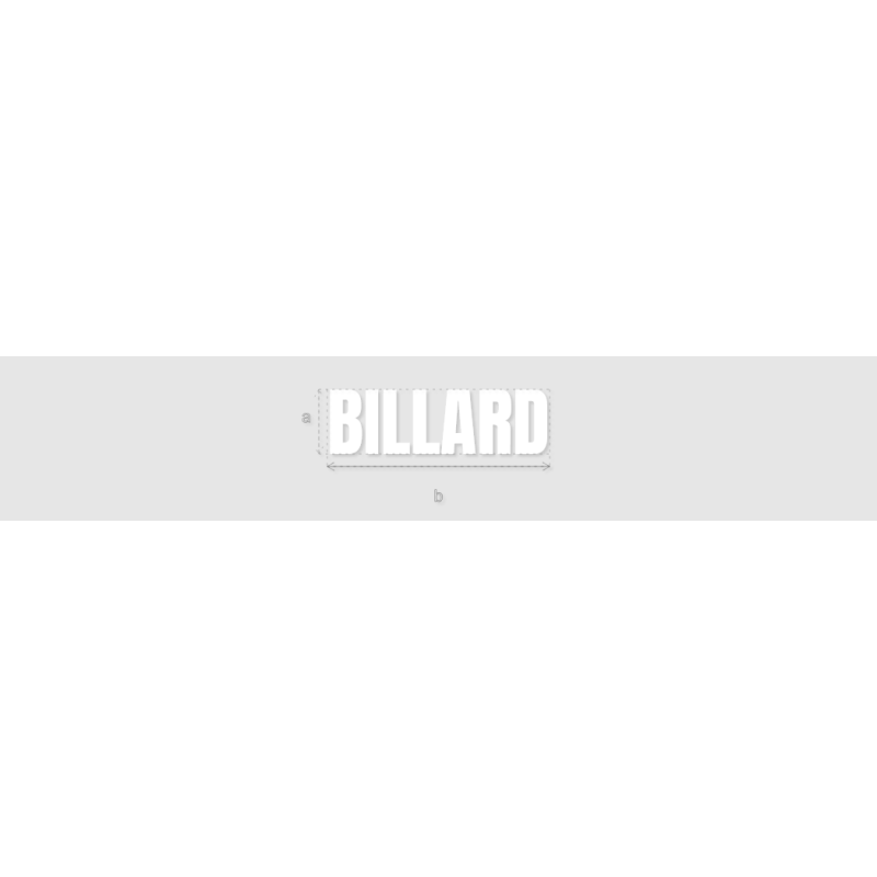 Découpe de lettres : "BILLARD"