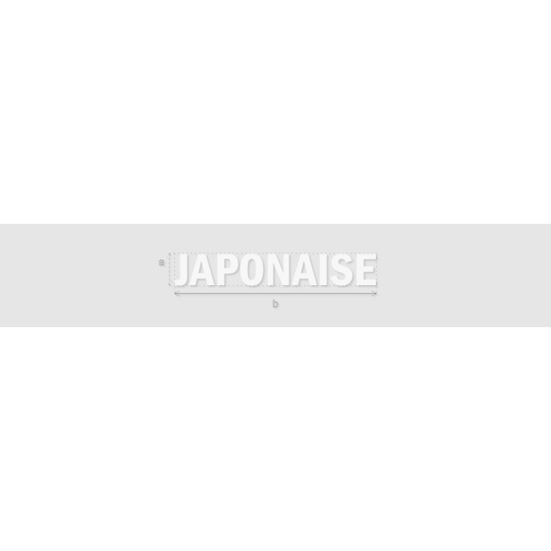 Découpe de lettres : "JAPONAISE"