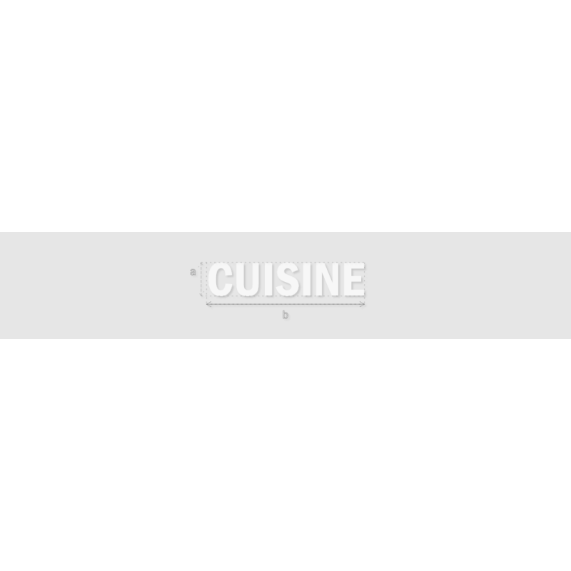 Découpe de lettres : "CUISINE"