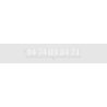 Découpe de lettres : "04 74 03 34 71"
