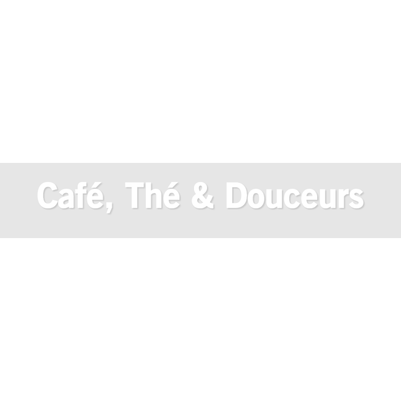 Découpe de lettres : "Café, Thé & Douceurs"