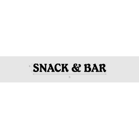 Découpe de lettres : "SNACK & BAR"