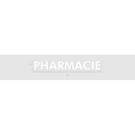 Découpe de lettres : "PHARMACIE"