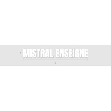 Découpe de lettres : "MISTRAL ENSEIGNE"