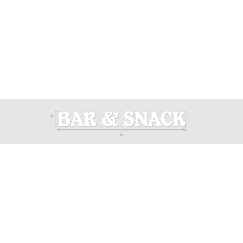 Découpe de lettres : "BAR & SNACK"