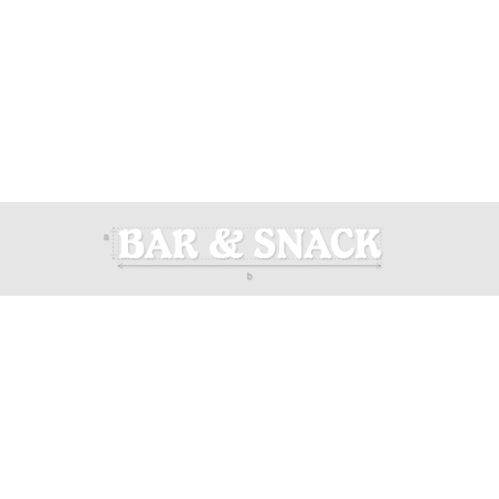 Découpe de lettres : "BAR & SNACK"