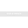 Découpe de lettres : "BAR & SNACK"