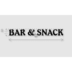 Découpe de lettres : "BAR &...