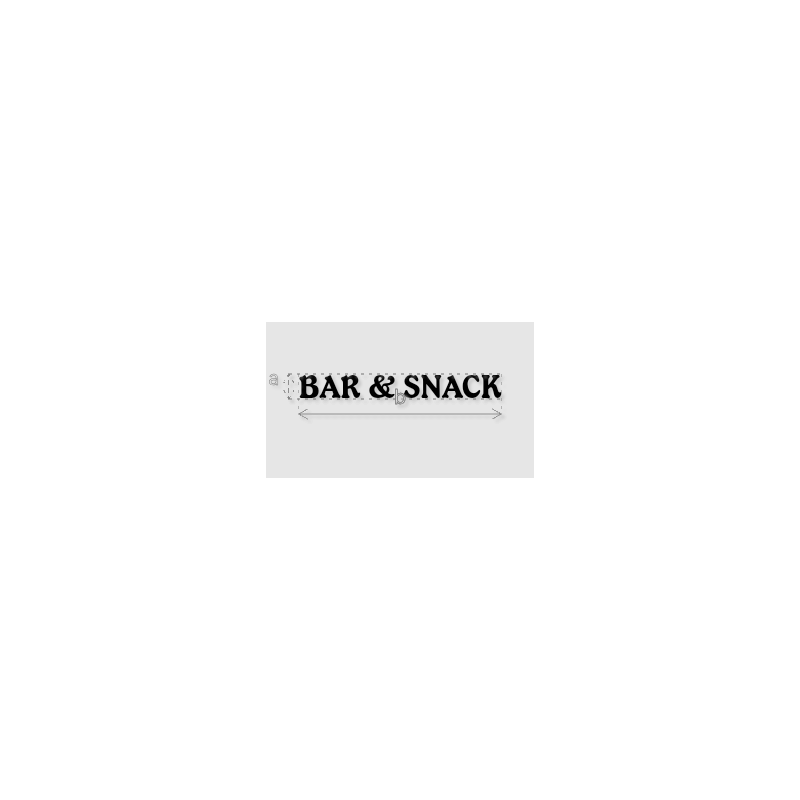 Découpe de lettres : "BAR & SNACK"