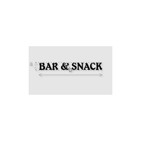 Découpe de lettres : "BAR & SNACK"