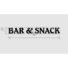 Découpe de lettres : "BAR & SNACK"