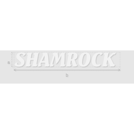 Découpe de lettres : "SHAMROCK "