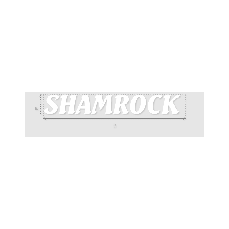Découpe de lettres : "SHAMROCK "