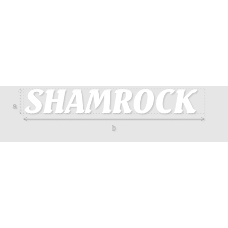 Découpe de lettres : "SHAMROCK "
