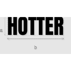 Découpe de lettres : "HOTTER"