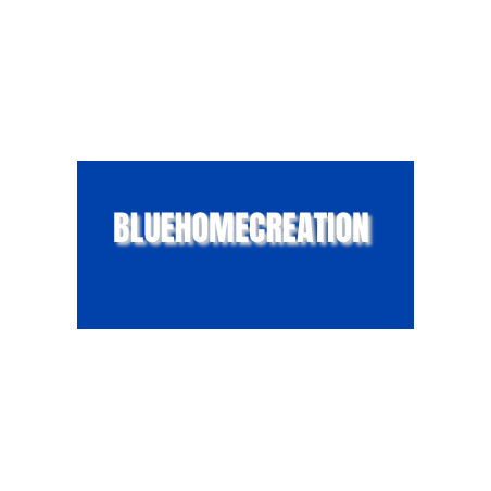 Découpe de lettres : "BLUEHOMECREATION "