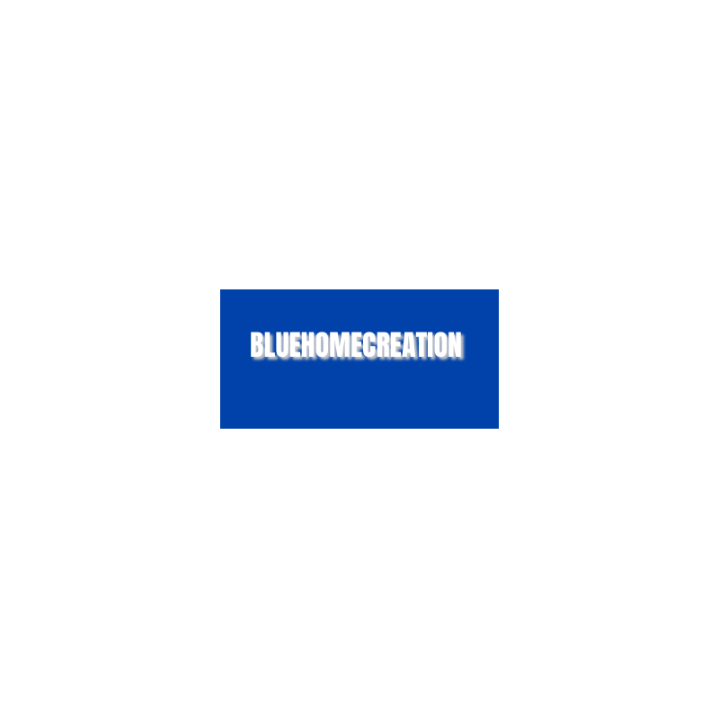 Découpe de lettres : "BLUEHOMECREATION "