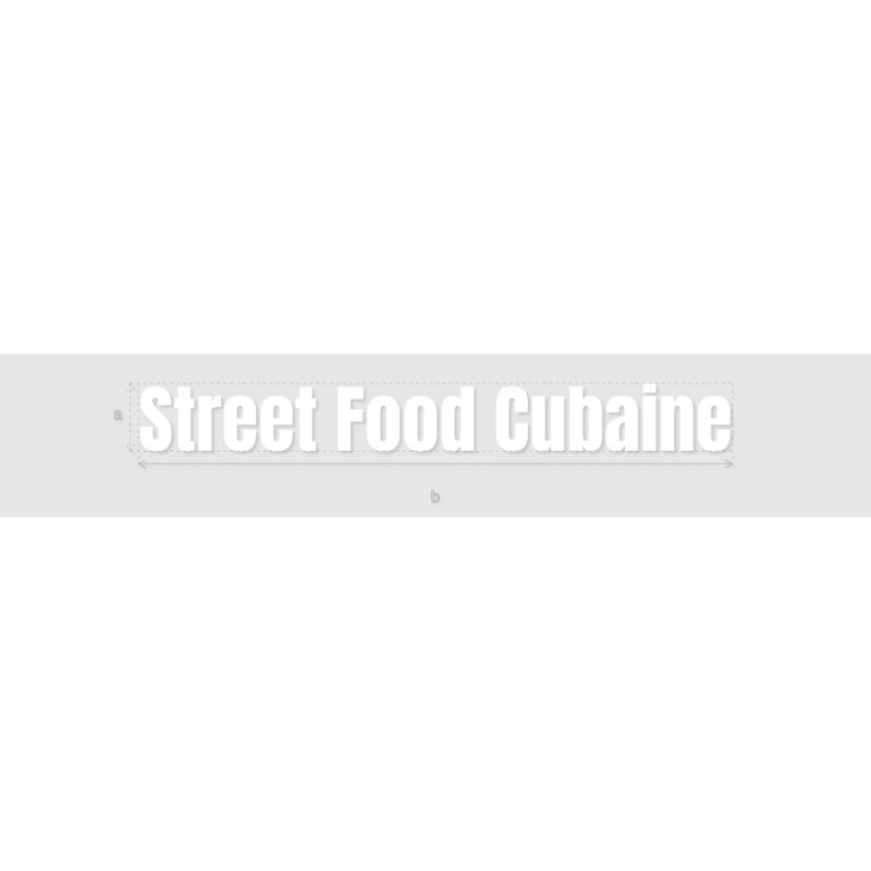Découpe de lettres : "Street Food Cubaine"