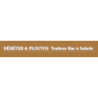 Découpe de lettres : "DÉMÉTER & PLOUTOS  Traiteur Bar à Salade "