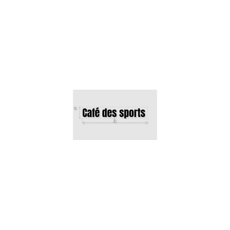 Découpe de lettres : "Café des sports "