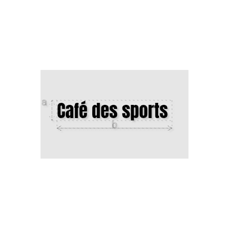 Découpe de lettres : "Café des sports "