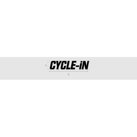 Découpe de lettres : "CYCLE-iN"