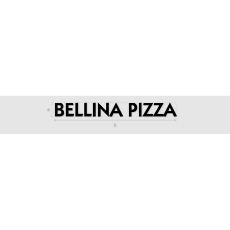 Découpe de lettres : "BELLINA PIZZA"