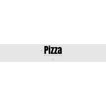 Découpe de lettres : "Pizza"