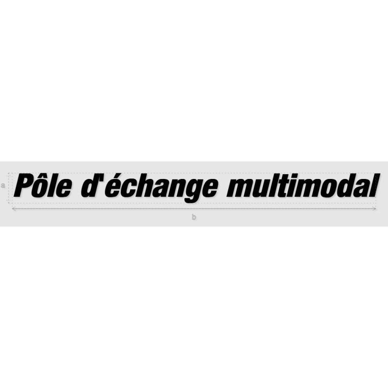 Découpe de lettres : "Pôle d'échange multimodal"