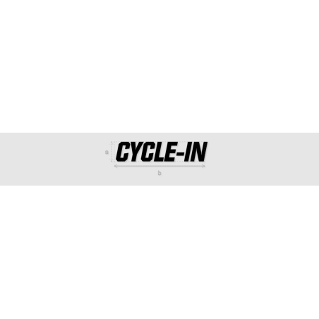 Découpe de lettres : "CYCLE-IN"