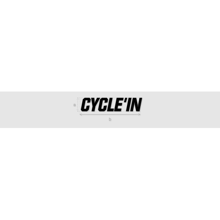 Découpe de lettres : "CYCLE'IN"