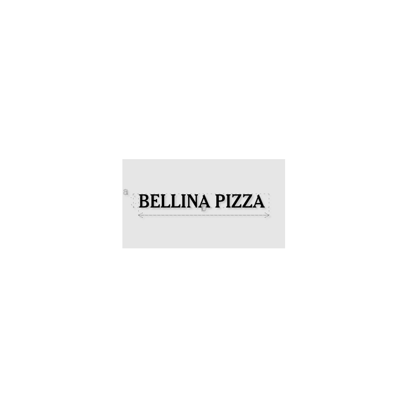Découpe de lettres : "BELLINA PIZZA "