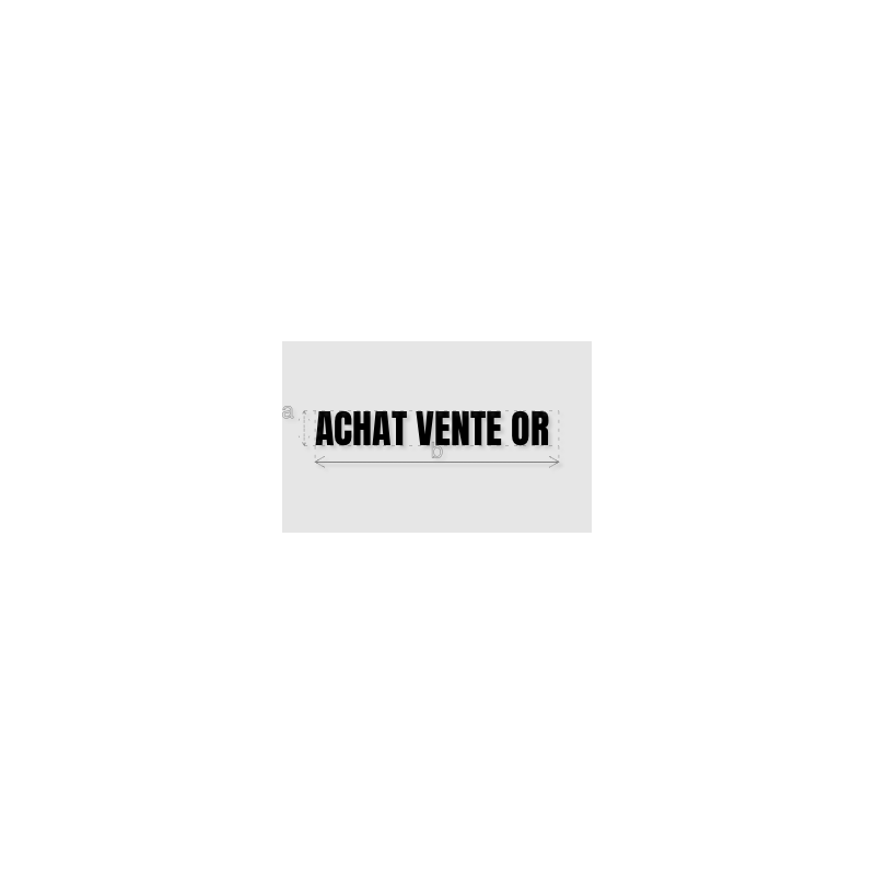 Découpe de lettres : "ACHAT VENTE OR "