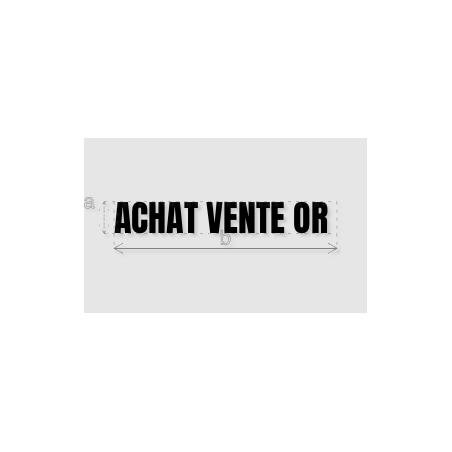 Découpe de lettres : "ACHAT VENTE OR "