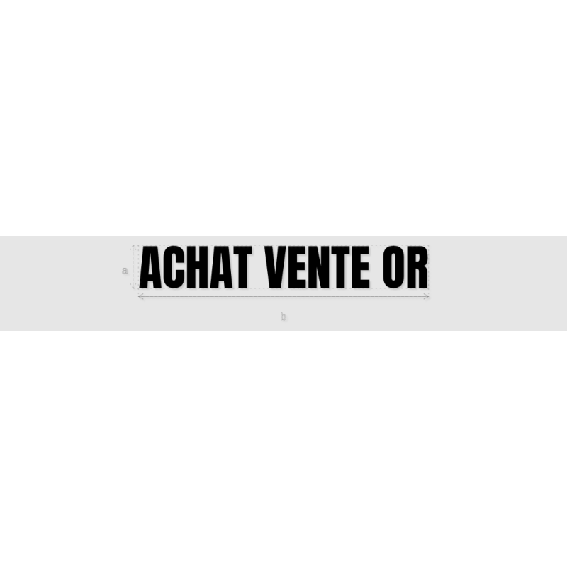 Découpe de lettres : "ACHAT VENTE OR"