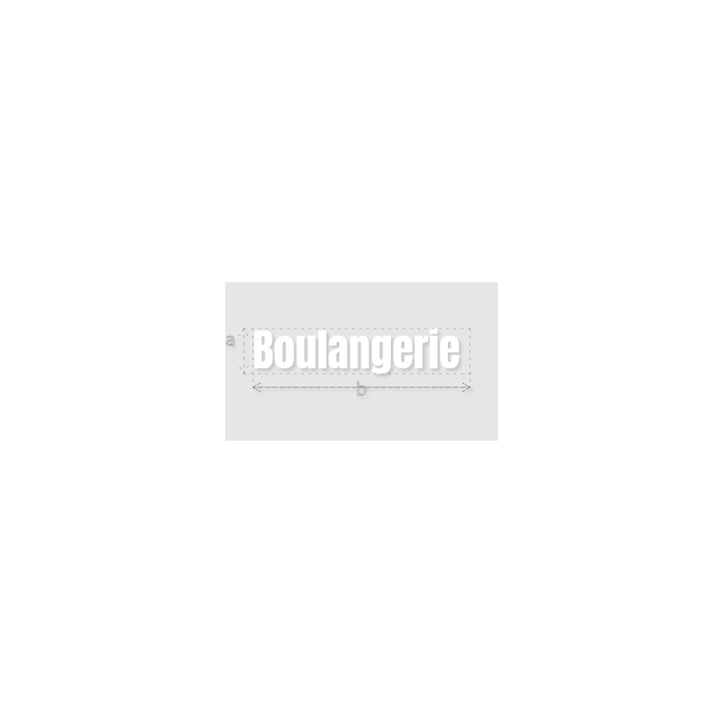 Découpe de lettres : "Boulangerie "