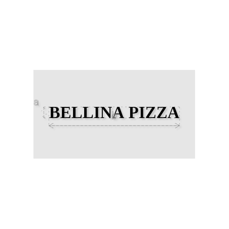 Découpe de lettres : "BELLINA PIZZA"
