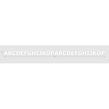 Découpe de lettres : "ABCDEFGHIJKOPABCDEFGHIJKOP"
