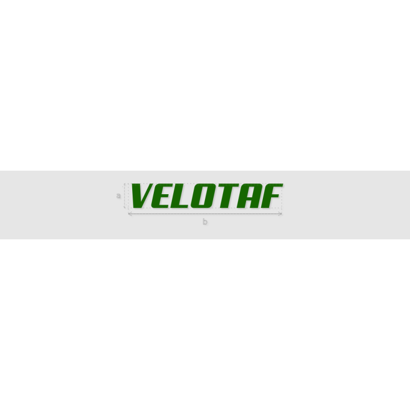 Découpe de lettres : "VELOTAF"