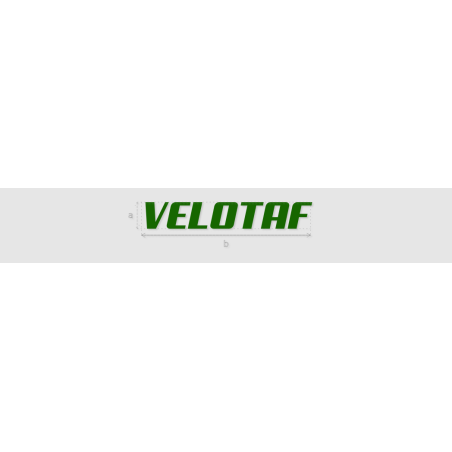 Découpe de lettres : "VELOTAF"