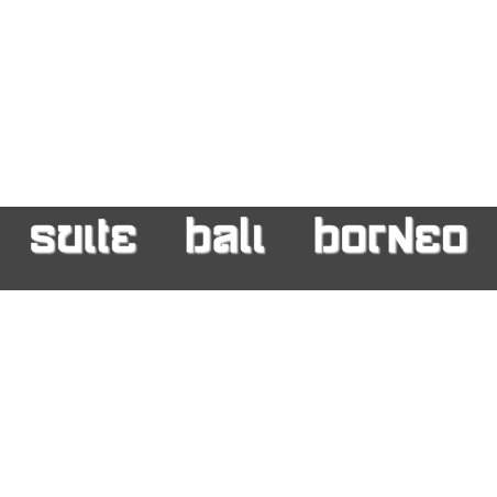 Découpe de lettres : "Suite    Bali    Borneo"