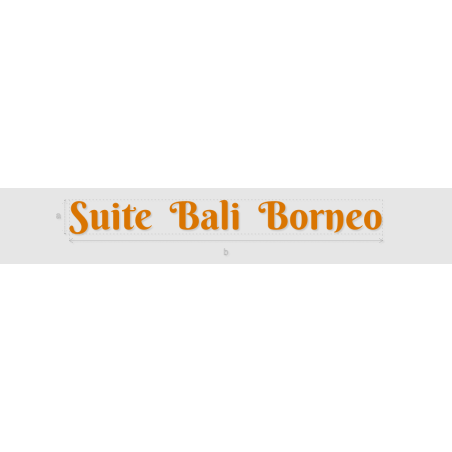 Découpe de lettres : "Suite  Bali  Borneo"