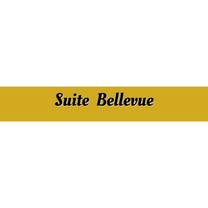 Découpe de lettres : "Suite  Bellevue"