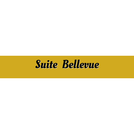 Découpe de lettres : "Suite  Bellevue"